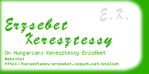 erzsebet keresztessy business card