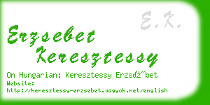 erzsebet keresztessy business card